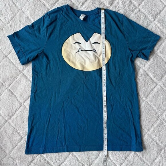 Canvas | Turquoise Snorelax Pokemon Face Short Sleeve Shirt | Size Large - Picture 7 of 7